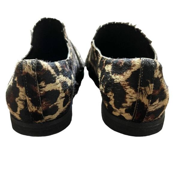 TREASURE & BOND Calf Hair Leopard Print Point Toe Slip On Ainsley Loafers SZ 8 - Picture 5 of 10